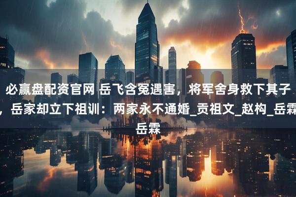必赢盘配资官网 岳飞含冤遇害，将军舍身救下其子，岳家却立下祖训：两家永不通婚_贡祖文_赵构_岳霖